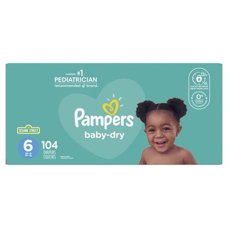 Pampers Baby Dry Diapers, Size 6 